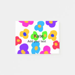 Post-it® Rainbow flower pride amour ajouter nom texte lqbtq
