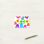 Post-it® Rainbow flower pride amour ajouter nom texte lqbtq (Sur un bureau)