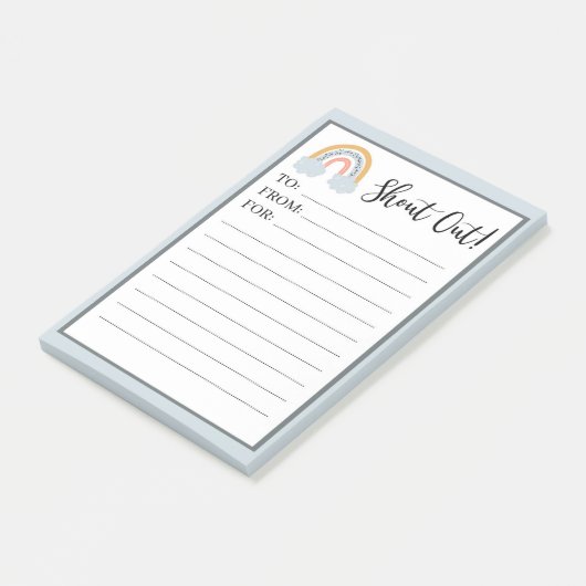 Post-it® Rainbow Happy Teacher Post It Notes (Incliné)