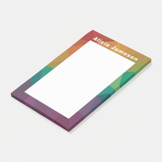 Post-it® Rainbow moderne personnalisation post il note (Incliné)