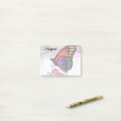 Post-it® Rainbow Monarch Butterfly Original Fantasy Art (Sur un bureau)