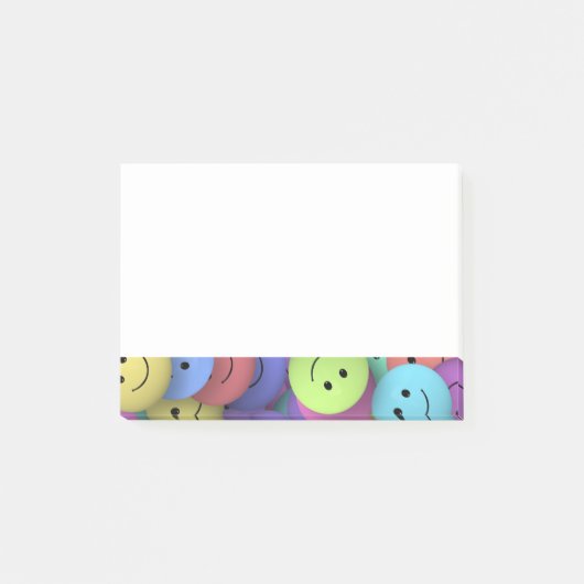 Post-it® Rainbow of Colorful Happy Faces (Devant)
