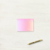 Post-it® Rainbow Pastel Girly Parties scintillant Metal Nom (Sur un bureau)