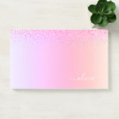 Post-it® Rainbow Pastel Girly Parties scintillant Metal Nom (Bureau)