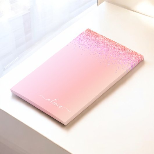 Post-it® Rainbow Pastel Girly Parties scintillant Metal Nom