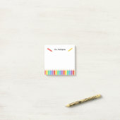 Post-it® Rainbow Pencil Teacher Crayons (Sur un bureau)