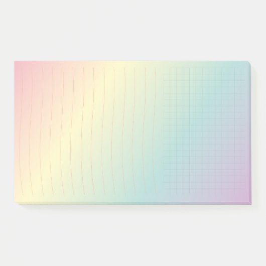 Post-it® Rainbow Post-It®, 10 pouces x 6 pouces (Devant)