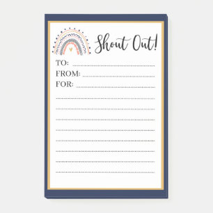 Post-it® Rainbow Theme Happy Teacher Mail Post It Notes