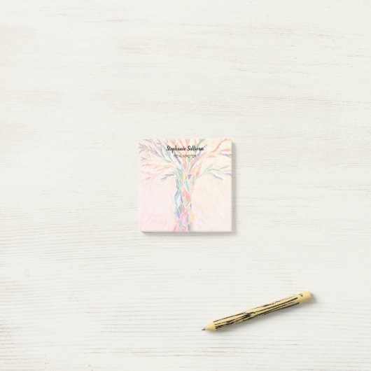 Post-it® Rainbow Tree Personalized  (Sur un bureau)