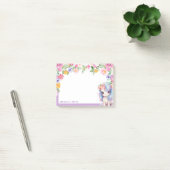 Post-it® Rainbow Unicorn Nom personnalisé Floral Kids Schoo (Bureau)