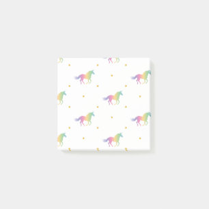 Post-it® Rainbow Unicorns & Gold Stars Motif