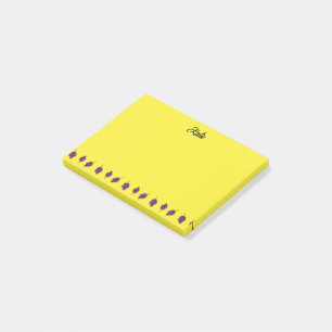 Post-it® Raisins pourpres personnalisés jaune