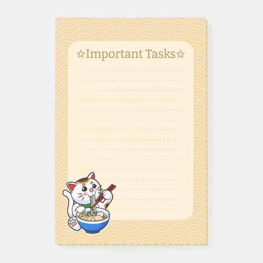 Post-it® Ramen du Chat Chanceux (Devant)