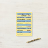 Post-it® Rançage main de poker Rander Blu & Yellow Stripes (Sur un bureau)