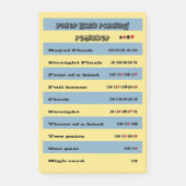 Post-it® Rançage main de poker Rander Blu & Yellow Stripes (Devant)