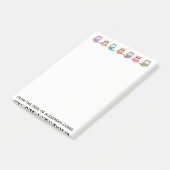 Post-it® Rangée de chouettes pastel (Incliné)