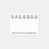 Post-it® Rangée des chouettes pastel (Devant)