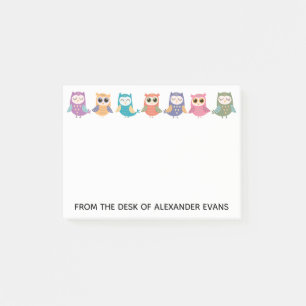 Post-it® Rangée des chouettes pastel