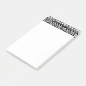 Post-it® Rangées de motifs gribouillés noir et blanc (Incliné)