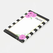 Post-it® Ranunculus floral noir blanc (Incliné)
