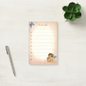 Post-it® Raphaël Cherub stylé & Papillon Bleu (Bureau)