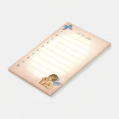 Post-it® Raphaël Cherub stylé & Papillon Bleu (Incliné)