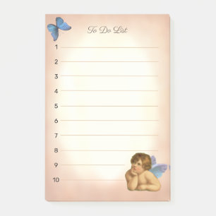 Post-it® Raphaël Cherub stylé & Papillon Bleu