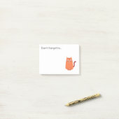 Post-it® Rappel de chats en cartons orange mignon (Sur un bureau)