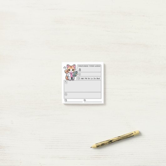 Post-it® Rappel de médicaments (Sur un bureau)