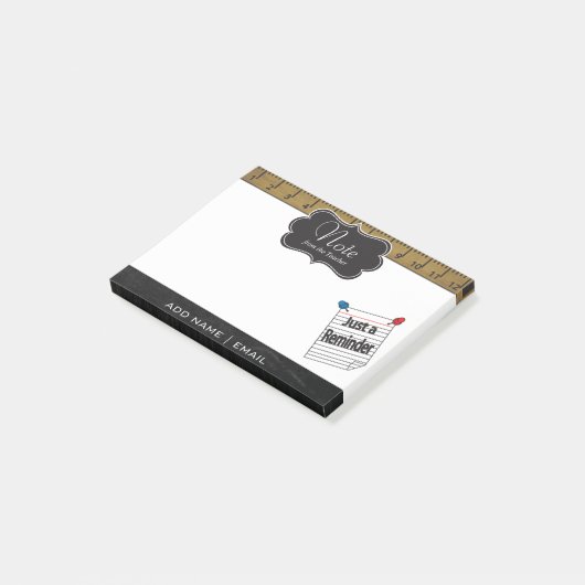 Post-it® Rappel de note de l'enseignant de l'école | Texte  (Incliné)