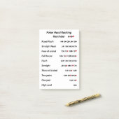 Post-it® Rappel de rang de main de poker (Sur un bureau)