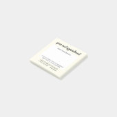 Post-it® Rappel de rendez-vous manuscrit jaune clair mignon (Incliné)