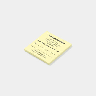 Post-it® Rappel de votre prochain rendez-vous au cabinet mé