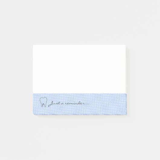 Post-it® Rappel dentaire à motif bleu clair (Devant)