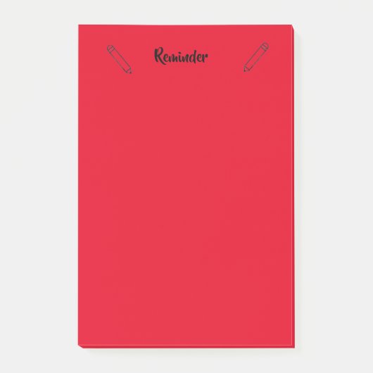 Post-it® Rappel des notes rouges (Devant)