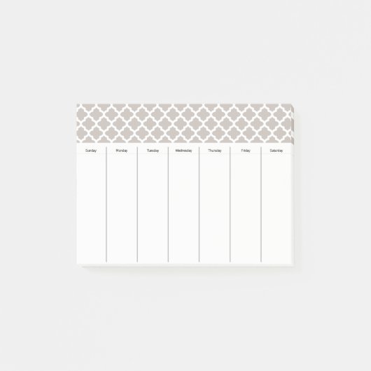 Post-it® Rappel du calendrier hebdomadaire Publier les note (Devant)