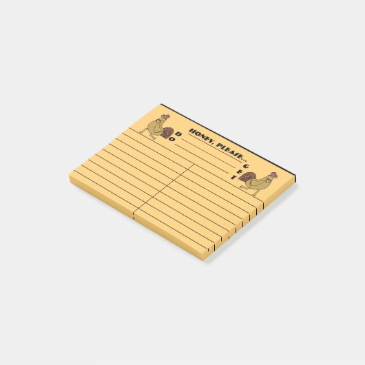 Post-it® Rappels Course-UN-Ronds du poulet DO-GET (Incliné)