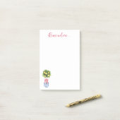 Post-it® Rappels de l'arbre Topiaire au citron rose (Sur un bureau)