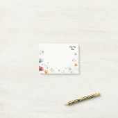 Post-it® Rappels floraux : Fleur sauvage personnalisable (Sur un bureau)