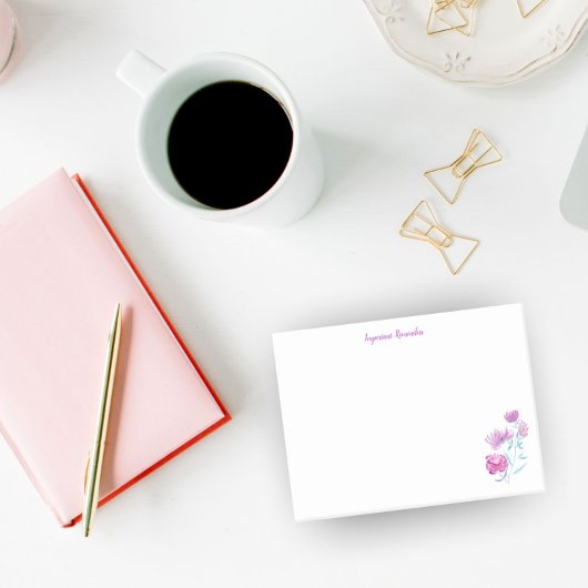 Post-it® Rappels Importants Aquarelle Chrysanthèmes
