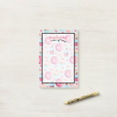 Post-it® Rappels Sweet Donut Macaron Et Motif Cupcake (Sur un bureau)