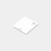 Post-it® Raquettes de squash croisées bleues (Incliné)