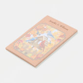 Post-it® Rassemblement d'oiseaux Orange d'automne (Incliné)