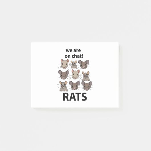 Post-it® Rats Animal Nous Sommes Sur Conversation Rats Drôl (Devant)