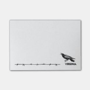 Post-it® Raven tiré par la main et noir