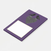 Post-it® Ravens gothiques et Coeur noir (Incliné)
