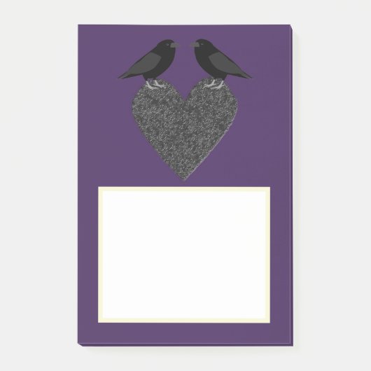 Post-it® Ravens gothiques et Coeur noir (Devant)