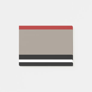 Post-it® Rayure kaki noire rouge