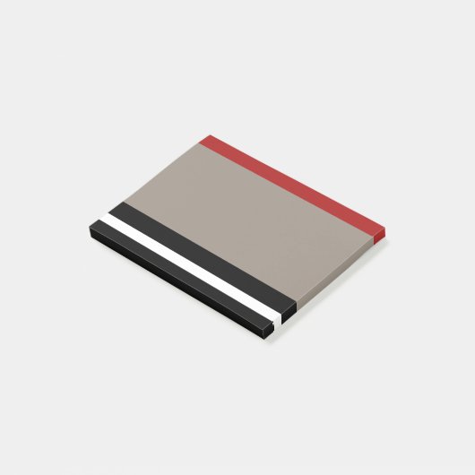 Post-it® Rayure kaki noire rouge (Incliné)