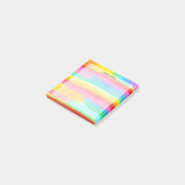 Post-it® Rayures arc-en-ciel aquarelle (Incliné)